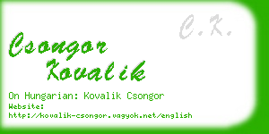 csongor kovalik business card